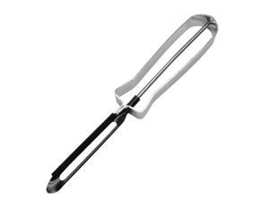 14.5cm Length Silver Tone Home Kitchen Stainless Steel Handle Food Fruits Peeler Cutter