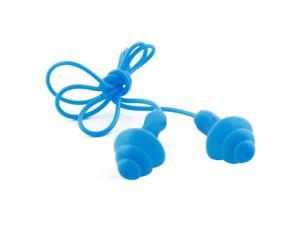 Water Sports Swim Sleep Silicone Hearing Protection Earplug Ear Plug Blue Pair