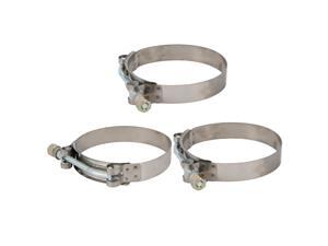 10 Pcs 68mm-76mm Stainless Steel T-Bolt Hose Clamp for Fuel Pump Filter Plumbing
