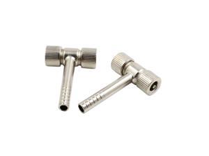 2pcs Silver Tone Metal Motorcycle Car Dual Head Air Tire Tyre Inflator Chuck