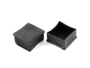 Furniture Chair Square Leg Protector Rubber Foot 60mmx60mm 2Pcs Black Furniture Chair Square Leg Protector Rubber Foot 60mmx60mm 2Pcs Black