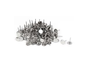 Furniture Metal Flat Head Upholstery Tack Nail Silver Tone 7/16" Dia 120pcs Furniture Metal Flat Head Upholstery Tack Nail Silver Tone 7/16" Dia 120pcs