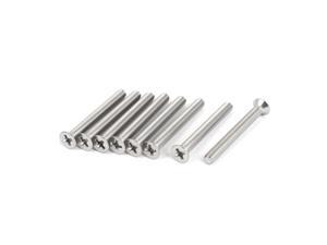 uxcell M6x55mm 316 Stainless Steel Flat Head Phillips Machine Screws Silver Tone 8 Pcs
