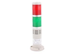 DC 24V Red Green LED Industrial Signal Tower Lamp Buzzer Warning Stack Light