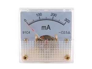 Unique Bargains 91C4 DC 0-300mA Rectangle Mini Analog Panel Ammeter Gauge Amperemeter Class 2.5