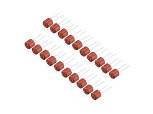 20Pcs DIP Mounted Miniature Cylinder Slow Blow Micro Fuse T4A 4A 250V Red