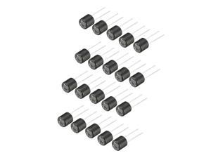20Pcs DIP Mounted Miniature Cylinder Slow Blow Micro Fuse T4A 4A 250V Black