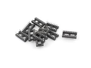 Unique Bargains 10 Pcs 2.54mm Pitch 2 Row 16 Pins Round Hole DIP IC Chip Socket Adaptor