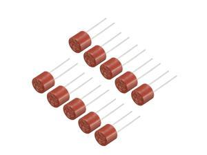10Pcs DIP Mounted Miniature Cylinder Slow Blow Micro Fuse T2A 2A 250V Red
