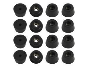 16pcs Rubber Feet Bumper Buffer Feet Furniture Table Cabinet Leg Pads Anti-slip with Metal Washer, D21x16xH12mm