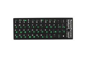 Desktop Laptop Russian Keyboard Decal Protector Large Letters Sticker Green Desktop Laptop Russian Keyboard Decal Protector Large Letters Sticker Green