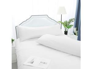 Set of 2 Body Pillow Cover Soft 1800 Series Microfiber Pillow Cases 48" Full Pillowcases for Body Pillows (White 20"x48")