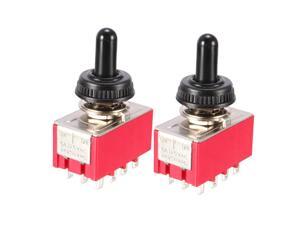 Unique Bargains AC 250V 2A 125V 6A on/off/on 2 Position 4PDT Toggle Switch 2PCS w Waterproof Cap Unique Bargains AC 250V 2A 125V 6A on/off/on 2 Position 4PDT Toggle Switch 2PCS w Waterproof Cap