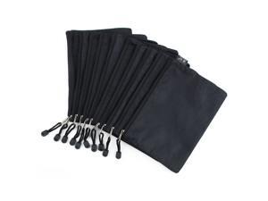 Office School Student Zip up A5 Document Paper File Storage Bag Black 10pcs Office School Student Zip up A5 Document Paper File Storage Bag Black 10pcs