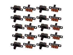 uxcell 5Pcs 4 Position 10P 2P4T Panel Mount Micro Slide Switch Latching Power Switch 
