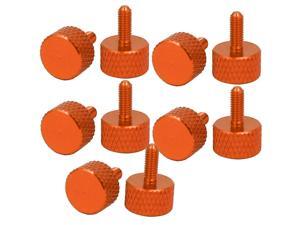 Computer Graphics Card Fully Threaded Knurled Thumb Screws Orange M3x8mm 10pcs Computer Graphics Card Fully Threaded Knurled Thumb Screws Orange M3x8mm 10pcs