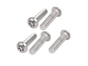 Qty 1 Button Post Torx M6 x 60mm Stainless T30 Security Screw Tamperproof 304 