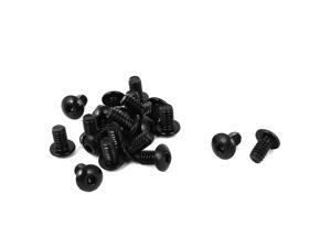 Unique Bargains #6-32 x 1/4" UNC 10.9 Alloy Steel Hex Socket Button Head Screws Black 20 Pcs