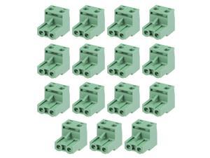 15Pcs AC300V 15A 7.62mm Pitch 2P Flat Angle Needle Seat Plug-In PCB Terminal 15Pcs AC300V 15A 7.62mm Pitch 2P Flat Angle Needle Seat Plug-In PCB Terminal