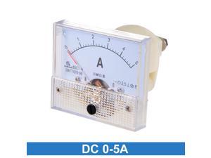 Class 2.5 DC 0-2A Clear Rectangle Mounting Pointer Analog Ammeter 85C17-A 