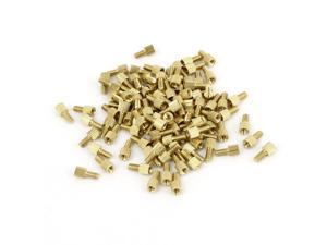 100pcs M2x3mm Hollow Pillar Column Ferrule Cylinder Brass Standoff Spacer 