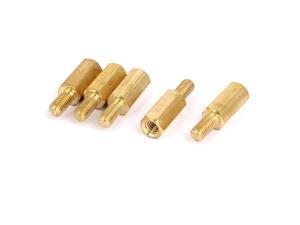 M3 Male to Female Thread Insulated Brass Standoff Hexagonal Spacer 10+6mm 5pcs M3 Male to Female Thread Insulated Brass Standoff Hexagonal Spacer 10+6mm 5pcs