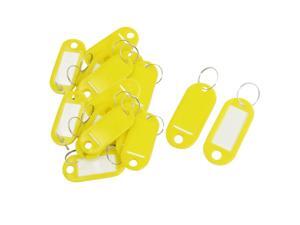 Unique Bargains 20pcs Key ID Tags Name Card Labels Keyring Keychain Yellow