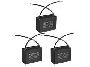 CBB61 Run Capacitor 450V AC 12uF 2 Wires Metallized Polypropylene Film Capacitors for Ceiling Fan 3pcs CBB61 Run Capacitor 450V AC 12uF 2 Wires Metallized Polypropylene Film Capacitors for Ceiling Fan 3pcs