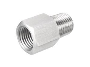 Reducing Pipe Fitting Adapter 1/4 NPT Male to 1/4 G Female, Stainless Steel for Water Oil Air Pressure Gauge 1pcs