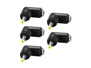 DC Power Connector 90 Degree Right Angle 4.0mm x 1.7mm Male to 5.5mm x 2.1mm Female Coupler Adapter Converter 5Pcs DC Power Connector 90 Degree Right Angle 4.0mm x 1.7mm Male to 5.5mm x 2.1mm Female Coupler Adapter Converter 5Pcs