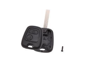 Unique Bargains 2 Buttons Blank Key Fob Case Remote Shell Replacement Fits Peugeot 107 207 307