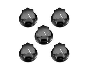 5Pcs 6mm Insert Shaft 24x15mm Plastic Potentiometer Rotary Knob Pots Black 5Pcs 6mm Insert Shaft 24x15mm Plastic Potentiometer Rotary Knob Pots Black
