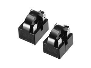2 Pcs 22 Ohm 3 Pin Refrigerator PTC Starter Relay Black