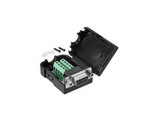 D-sub DB9 Breakout Board Connector with Case 9 Pin 2 Row Female RS232 Serial Port Solderless Terminal Block Adapter with Positioning Nuts D-sub DB9 Breakout Board Connector with Case 9 Pin 2 Row Female RS232 Serial Port Solderless Terminal Block Adapter with Positioning Nuts