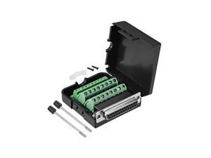 DB25 D-SUB Female 25Pin Plug Breakout PCB Board 2 Row Terminals Connector4H