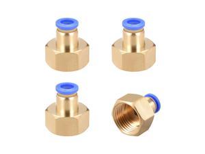 Straight Pneumatic Push to Connect Female Quick Fitting Adapter 8mm or 5/16" Tube OD x 1/2" G 4pcs