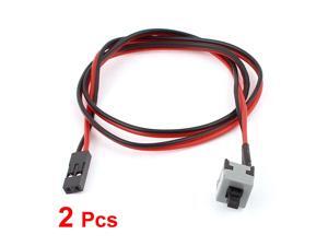 ATX PC Computer Motherboard Switch On/Off/Reset Power Cable 2Pcs ATX PC Computer Motherboard Switch On/Off/Reset Power Cable 2Pcs