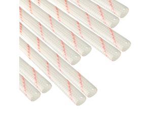 Fiberglass Sleeve 6mm I.D. PVC Insulation Tubing 1500V Tube Adjustable Sleeving Pipe 125 Degree Centigrade Cable Wrap Wire 900mm 2.95ft 10pcs