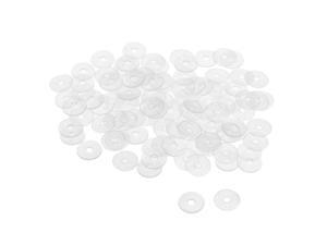 Nylon Flat Washers for M3 Screw Bolt 13mm OD 0.9mm Thick Clear 100PCS Nylon Flat Washers for M3 Screw Bolt 13mm OD 0.9mm Thick Clear 100PCS