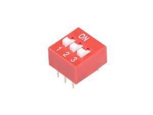uxcell 5Pcs Red DIP Switch Horizontal 1-4 Positions 2.54mm Pitch for Circuit Breadboards PCB 