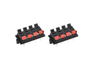 2 Row 8 Way Spring Speaker Terminal Clip Push Release Connector Audio Cable Terminals Strip Block WP8-03 2Pcs 2 Row 8 Way Spring Speaker Terminal Clip Push Release Connector Audio Cable Terminals Strip Block WP8-03 2Pcs