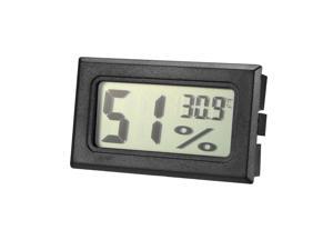 Black Digital Temperature Humidity Meters Gauge Indoor Thermometer Hygrometer LCD Display Celsius(°C) for Humidors, Greenhouse, Garden