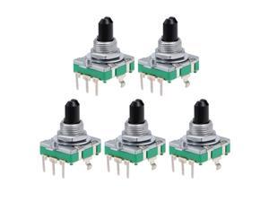 360 Degree Rotary Encoder Code Switch Digital Potentiometer EC16 5 Pins 15mm D-Shaft 5Pcs 360 Degree Rotary Encoder Code Switch Digital Potentiometer EC16 5 Pins 15mm D-Shaft 5Pcs