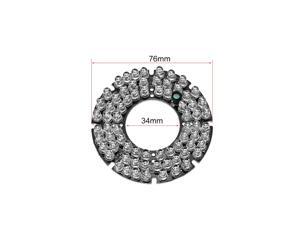 72 LEDs 850nm IR Infrared Board 90 Degree Round Plate IR Illuminator Board Bulb for CCTV Security Camera 2pcs