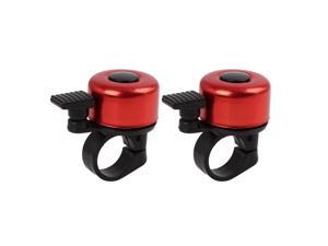 Bicycle Bell Cycling Horn Bike Alarm Orange Red Sound Loud Speaker for 21.5mm Handlebar 2pcs