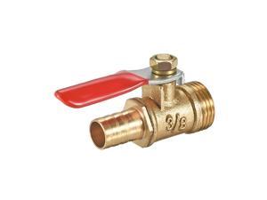 Brass Air Ball Valve Shut Off Switch 3/8" NPT Male to 3/8" Hose Barb Pipe Tubing Fitting Coupler 180 Degree Operation Handle