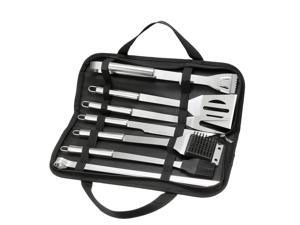 BBQ Grill Tool Set- 12 in 1 Stainless Steel Barbecue Grilling Accessories with Carrying Case, Includes Spatula, Tongs, Skewers