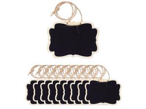 10pcs Mini Chalkboards Signs with Hanging Rope Rectangle Design Chalkboard Tag for Weddings Birthday Party Messages