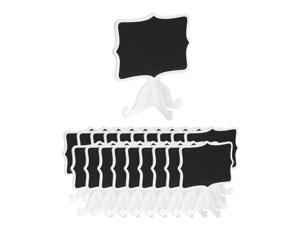 20pcs Mini Chalkboards Signs with Support Easel Wood DIY Tag for Weddings Message Board Table Number Reminder Price Tag White