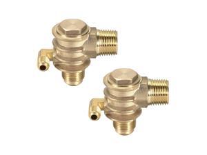 Air Compressor Check Valve 90 Degree Right Male Threaded Removable Brass 21mm X 19mm X 10mm 2Pcs Air Compressor Check Valve 90 Degree Right Male Threaded Removable Brass 21mm X 19mm X 10mm 2Pcs